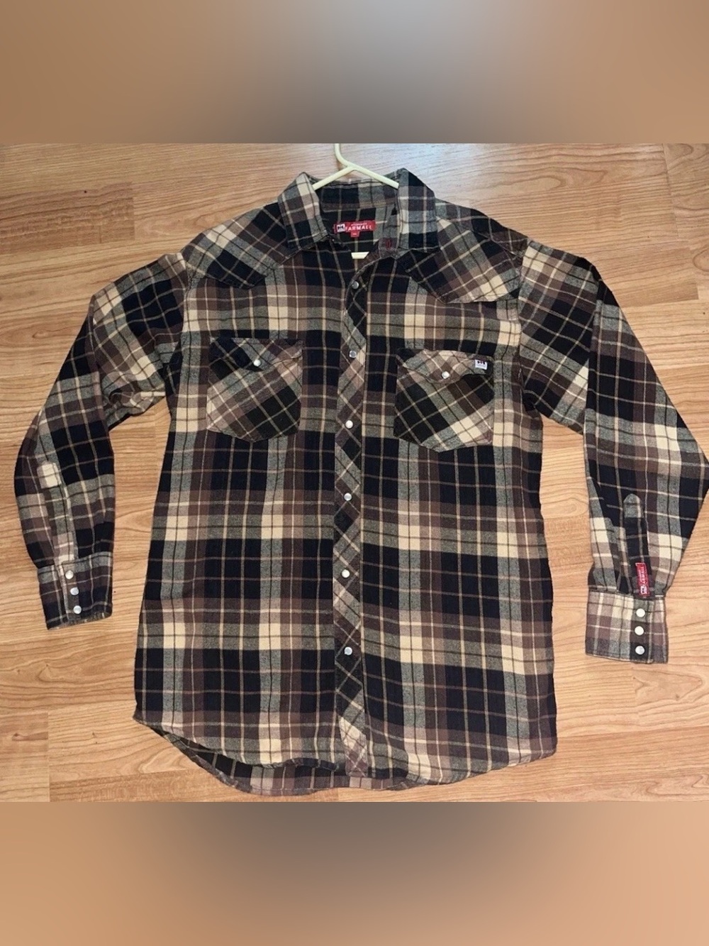 International Harvester McCormick Farmall XL Long Sleeve Button Shirt Flannel